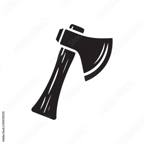 Axe silhouette icon vector art design isolated on a white background
