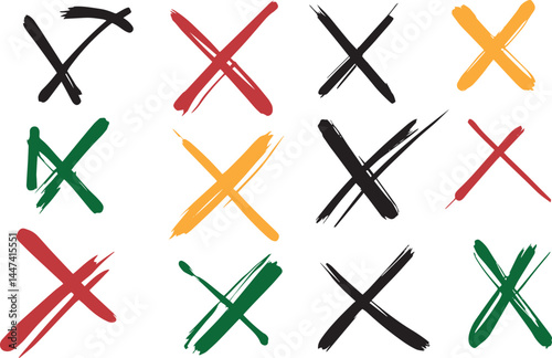 Cross Mark Icon Error or Rejection Symbol