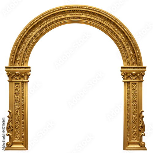 Golden Archway: Elegant Architectural Design and Entrance