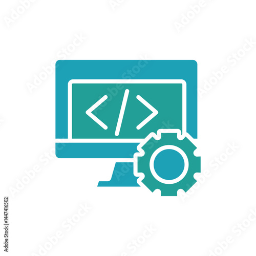 software development icon. vector.Editable stroke.linear style sign for use web design,logo.Symbol illustration.