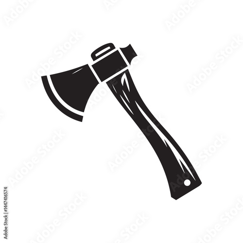 Axe silhouette icon vector art design isolated on a white background