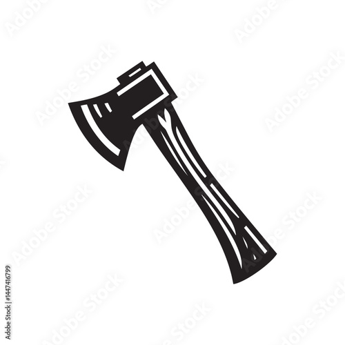 Axe silhouette icon vector art design isolated on a white background