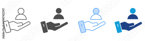 Client Icon Set Multiple Style Collection