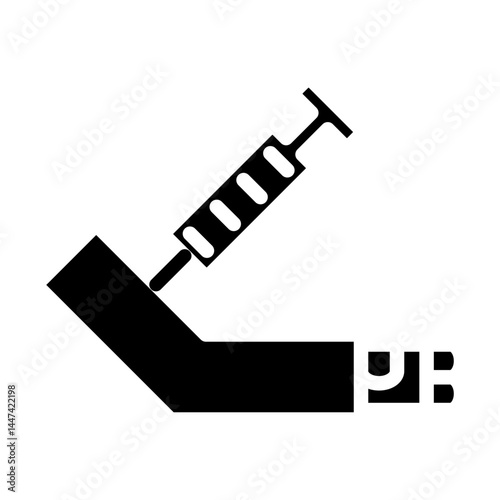 Arm with Injection Glyph icons