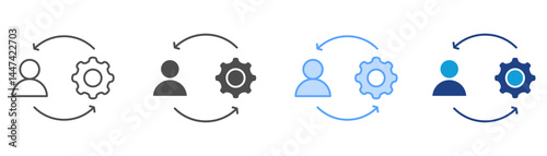 Workflow Icon Set Multiple Style Collection