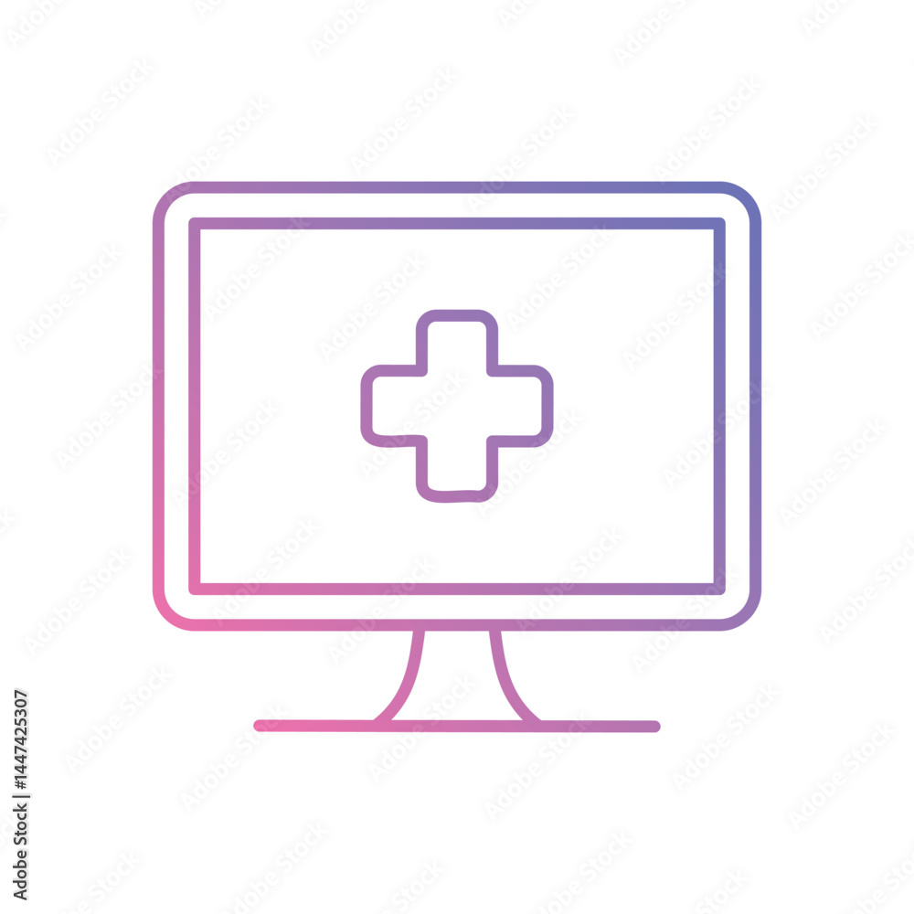 Obraz premium Medical 3D Model Icon vector stock illustration
