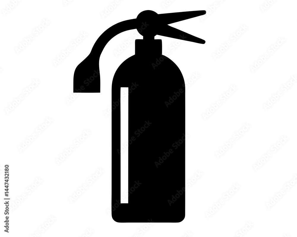 Fire Extinguisher icon silhouette vector illustration Fire Extinguisher icon silhouette vector illustration