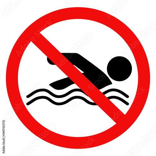 No swimming sign. Vector illustration design.
