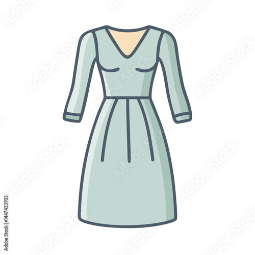 Shop elegant midi dress with sleeves v neck a line style for women fashion online boutique