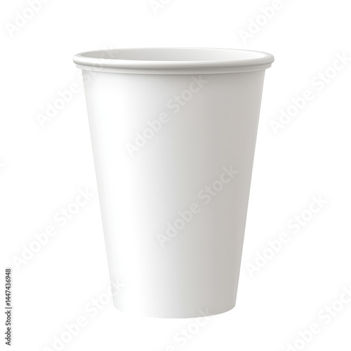 Wallpaper Mural Simple white paper cup placed on a table against a plain background in a casual setting during the afternoon Torontodigital.ca