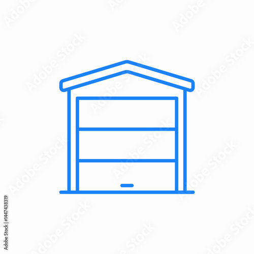 garage private icon sign vector