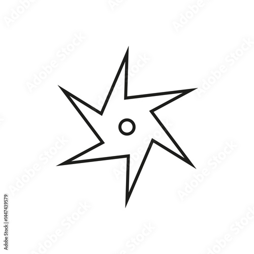 Shuriken icon vector. Ninja illustration sign. Throwing stars symbol or logo.