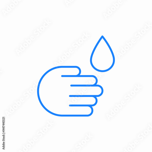 hand with droplet icon sign vector