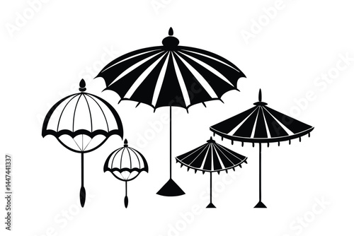 set of umbrellas