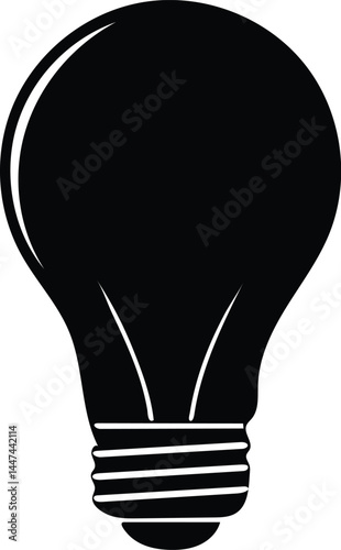 light bulb silhouette vector icon