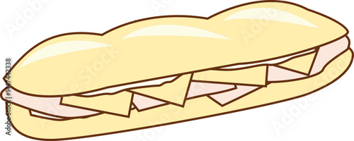 Sandwich jambon beurre fromage