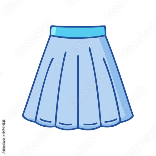 Light blue skirt fashion apparel clothing garment women's wear stylish outfit summer trend casual dressy skirt for girls