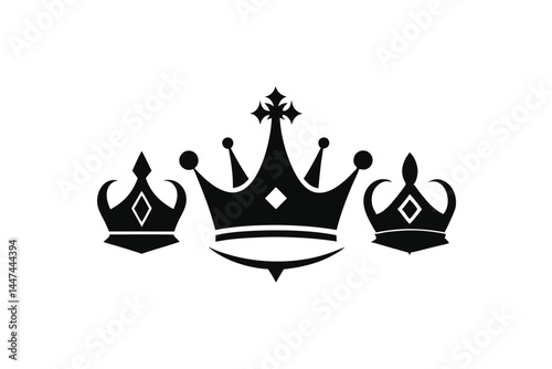 golden crown isolated on white