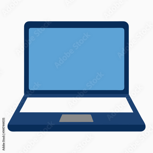Laptop computer or notebook computer flat icon for apps and websites