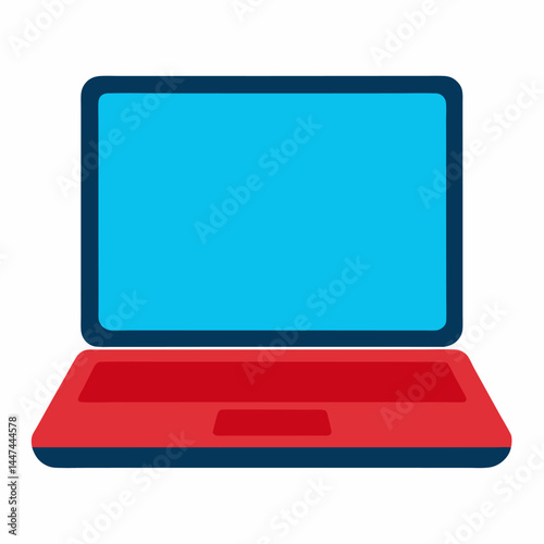 Laptop computer or notebook computer flat icon for apps and websites
