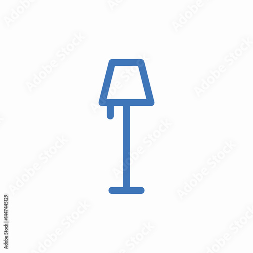 standing lamp icon sign vector