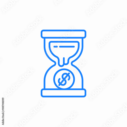 time is money icon sign vector