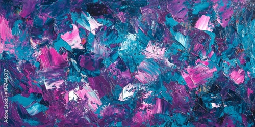 Abstract Colorful Painting with Vibrant Colors