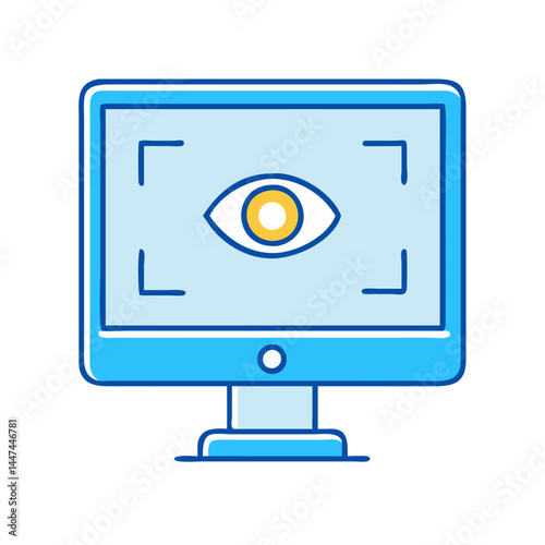 Eye tracking technology on computer screen for security biometrics and surveillance systems design