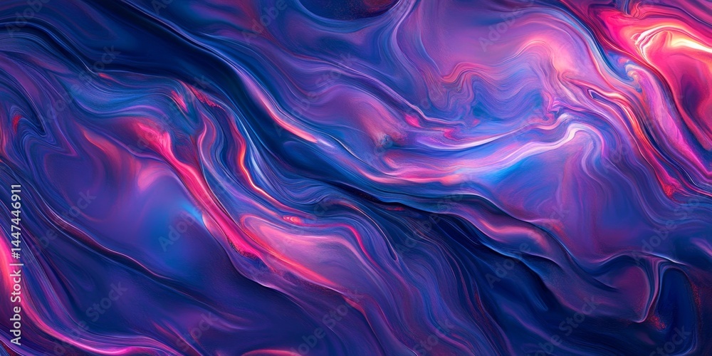 Abstract Colorful Paint Flow Art