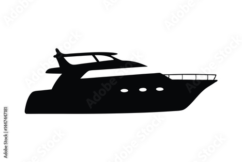 Silhouette of a luxury cruise ship on the ocean, modern liner