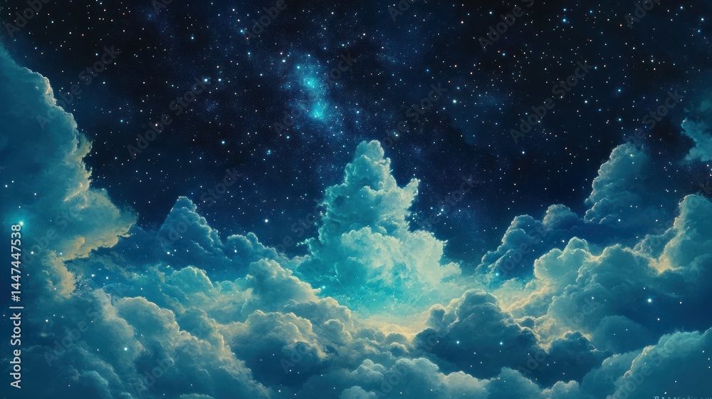 Fototapeta premium Starry night cloudscape