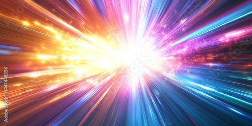 Abstract Speed of Light Explosion Graphic Design
