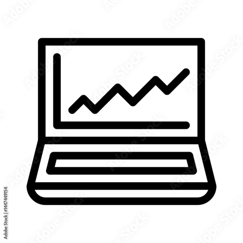 trading platform line icon