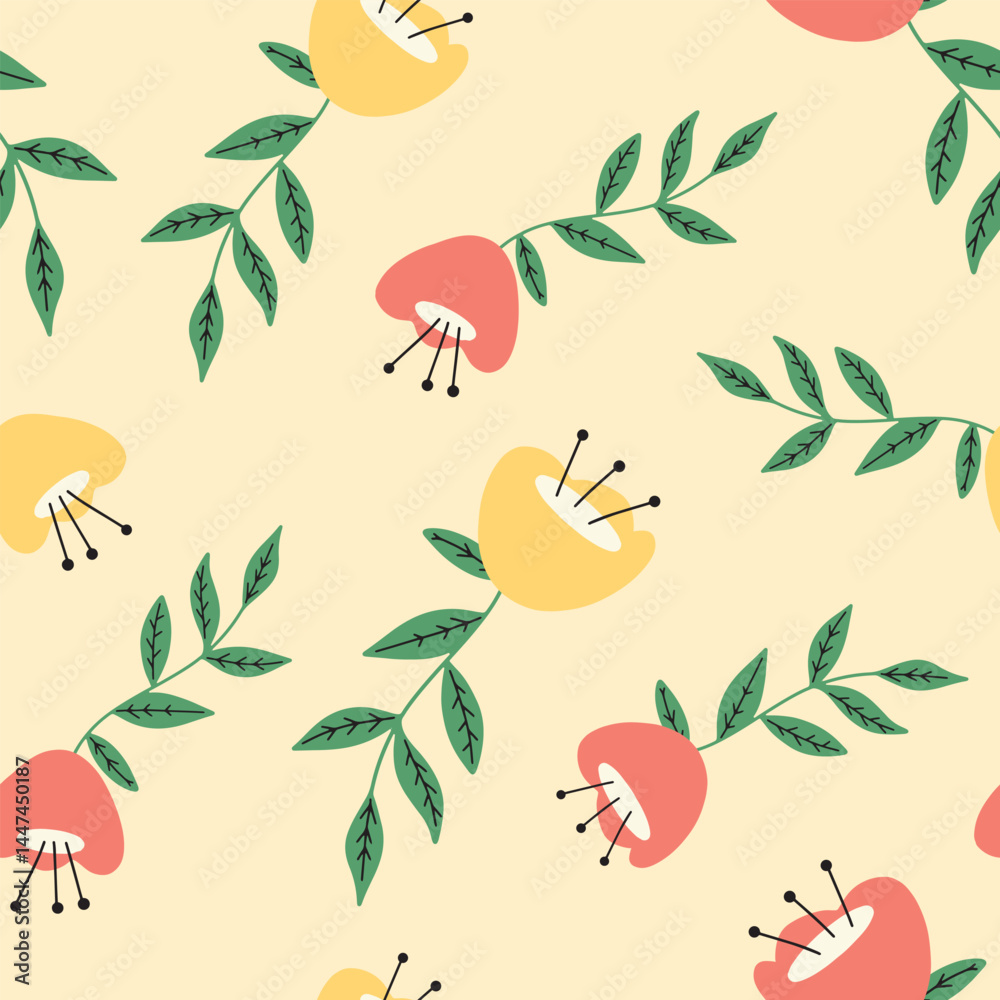 Obraz premium seamless pattern with floral element 