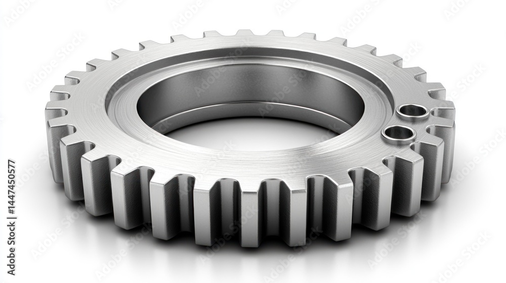 Precisely Crafted Metal Gear: A 3D Render of Industrial Component Precisely Crafted Metal Gear: A 3D Render of Industrial Component