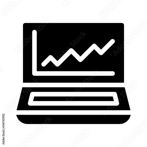 trading platform glyph icon