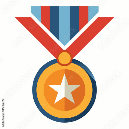 Medal icon on white background. winning award and prize icons, trophy reward, victory trophy signs depicting an award, victory cup achievement.