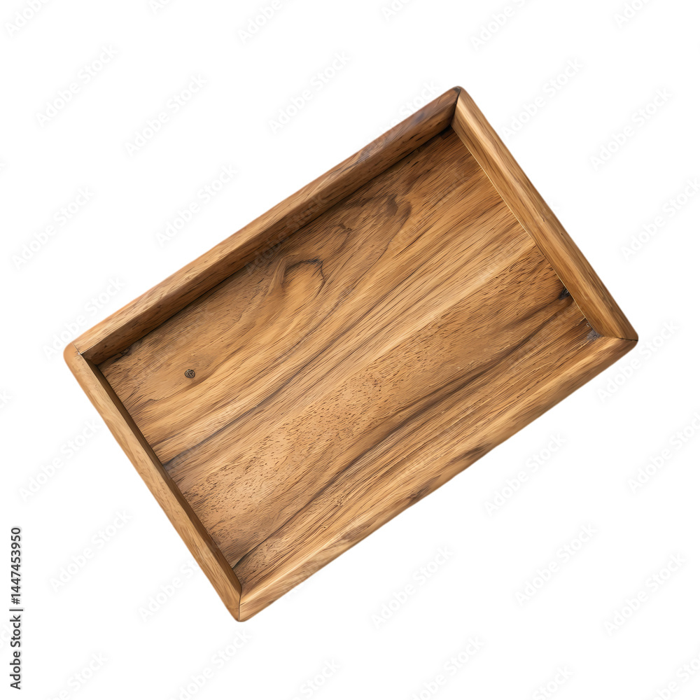 Wooden Serving Tray Rustic Rectangle Tray for Home Decor isolated on transparent background Wooden Serving Tray Rustic Rectangle Tray for Home Decor isolated on transparent background