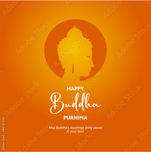 Happy Buddha Purnima Social Media Post Design for Peace and Positivity

