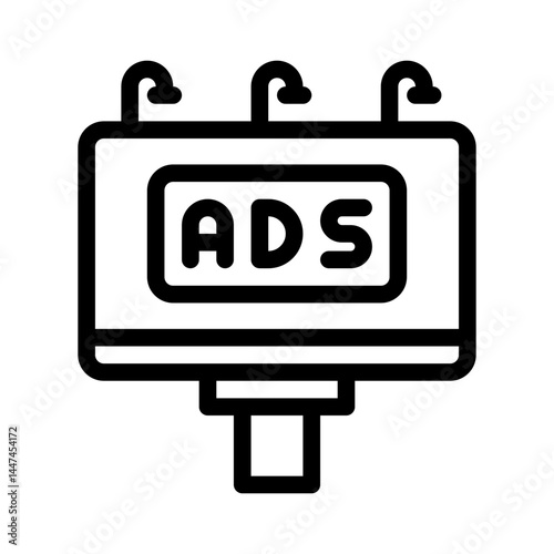campaign banner line icon