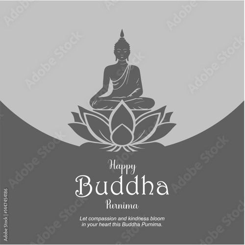 Happy Buddha Purnima Social Media Post Design for Peace and Positivity

