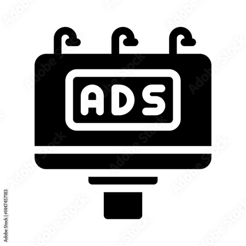 campaign banner glyph icon