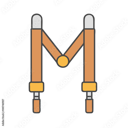Illustration of a suspenders clothing apparel fashion accessory wardrobe style item for men women
