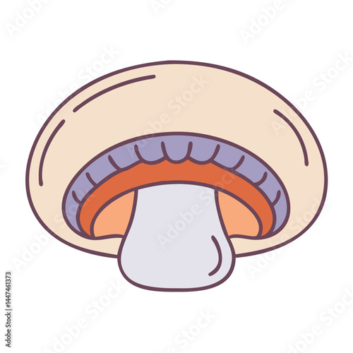 Illustration of mushroom fungi edible mushroom fungus food ingredient organic natural fresh veggie diet health