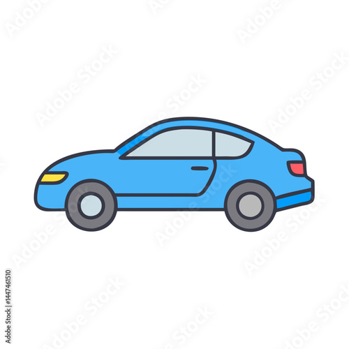 Find your dream car blue coupe illustration search for vehicles and auto transport services now