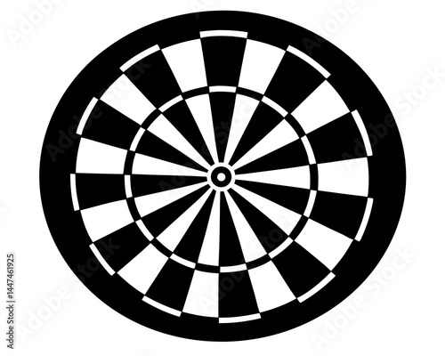 Dartboard silhouette vector illustration