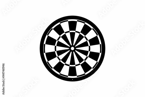Dartboard icon silhouette vector illustration