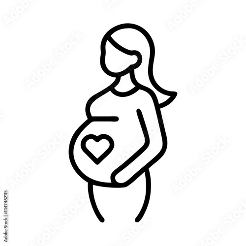 pregnant woman silhouette vector