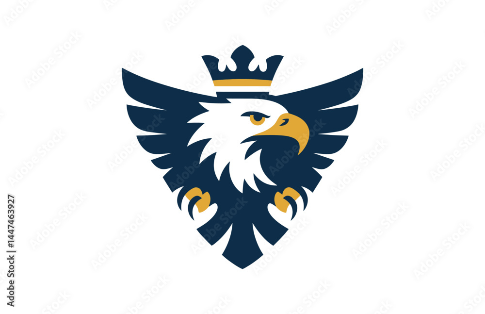 Fototapeta premium Regal eagle branding logo in vector artwork style illustration