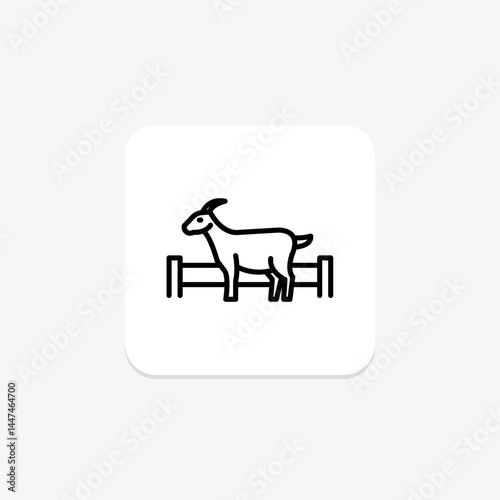 Goat Fence Line, vector, pixel perfect, illustrator file